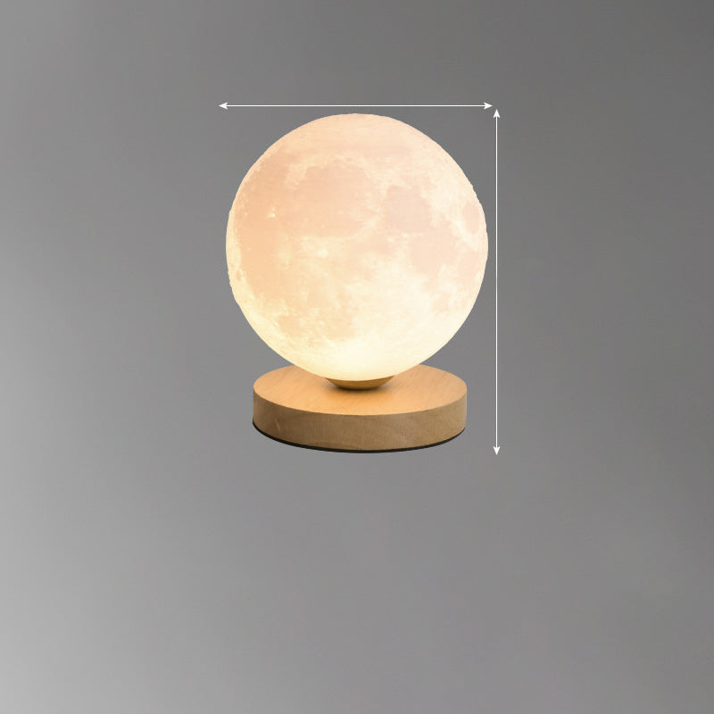 3D Moon Lamp Moon Lamp Desk Charging Lamp Bedroom Bedside Lamp Creative Ins Gift Atmosphere Night Lamp
