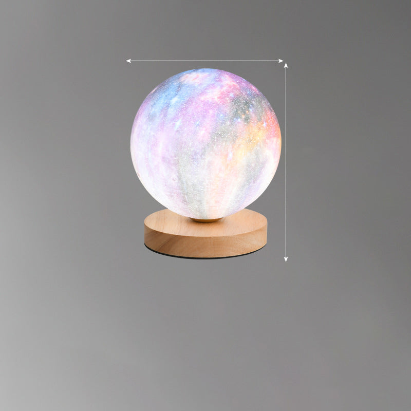 3D Moon Lamp Moon Lamp Desk Charging Lamp Bedroom Bedside Lamp Creative Ins Gift Atmosphere Night Lamp