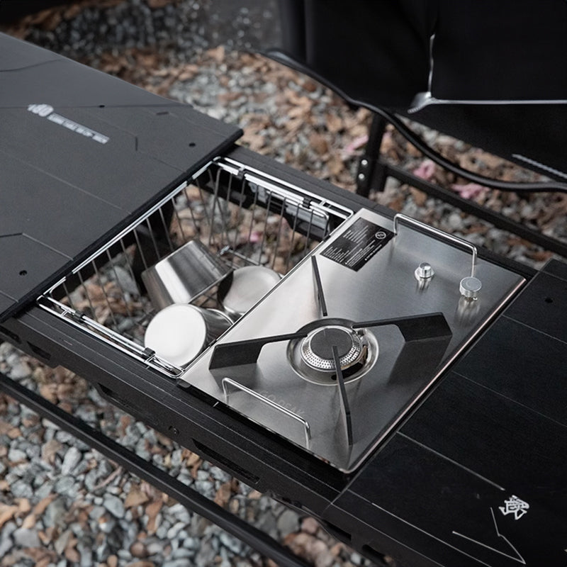 IGT Stainless Steel Folding Basket: Drain & Wash, Ideal Camping Table Accessory.