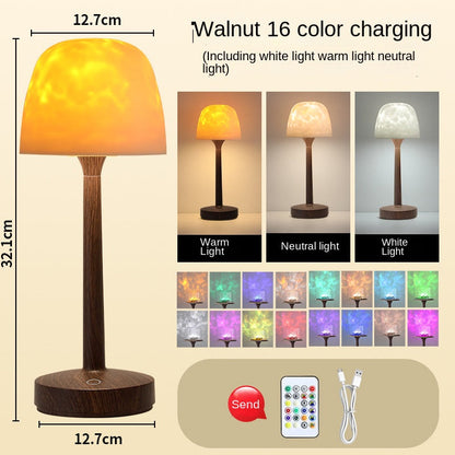 Chunyan High-Base Ripple Atmosphere Table Lamp, Romantic Mood Gift, Projector Remote Control Night Light, Couple Gift