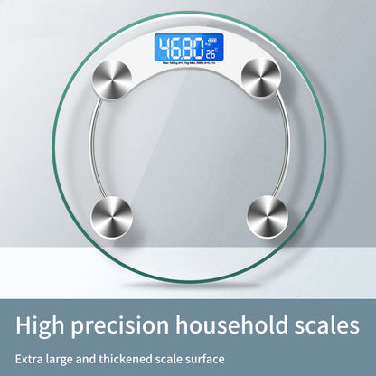 28cm Household Transparent Round Scale Intelligent Electronic Scale Precision Body Scale
