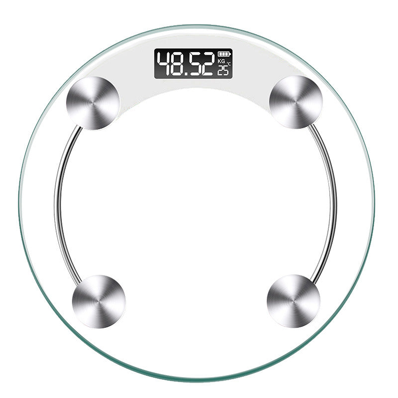28cm Household Transparent Round Scale Intelligent Electronic Scale Precision Body Scale