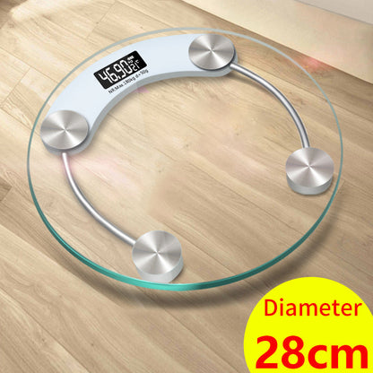 28cm Household Transparent Round Scale Intelligent Electronic Scale Precision Body Scale