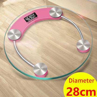 28cm Household Transparent Round Scale Intelligent Electronic Scale Precision Body Scale