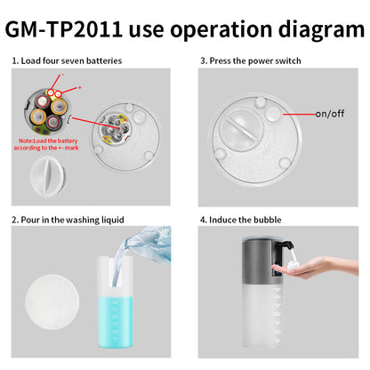 Fully Automatic Induction Foam Hand Washing Machine Portable Bubble Infrared Smart Soap Dispenser