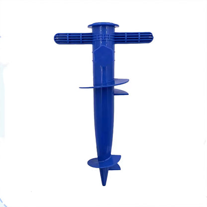 Plastic Adjustable Umbrella Base, Sun, Beach, Terrace, Sand, Ground Fixing Tools (Anchor Bracket, Spiral Tool, Tip Part), 1 Pc