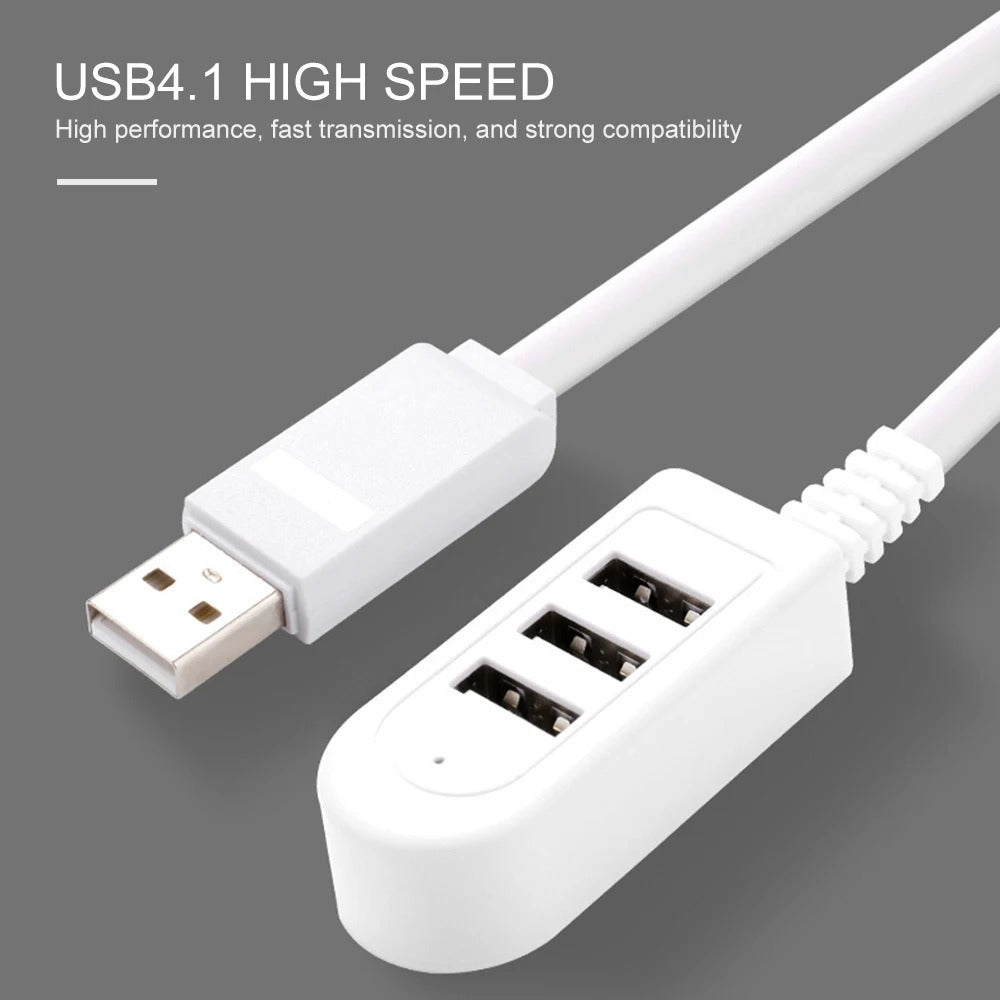 USB three in one splitter socket 3a multifunctional charger one to three port hub data extension cable