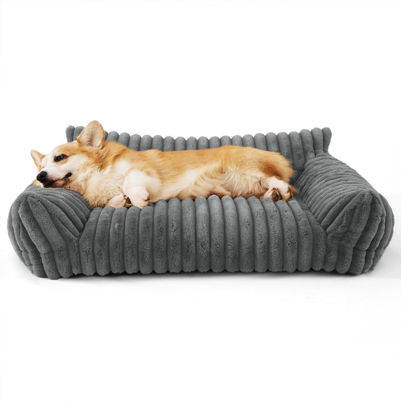 Chesterfield Dog Sofa Bed with High-Performance Upholstery - Medium