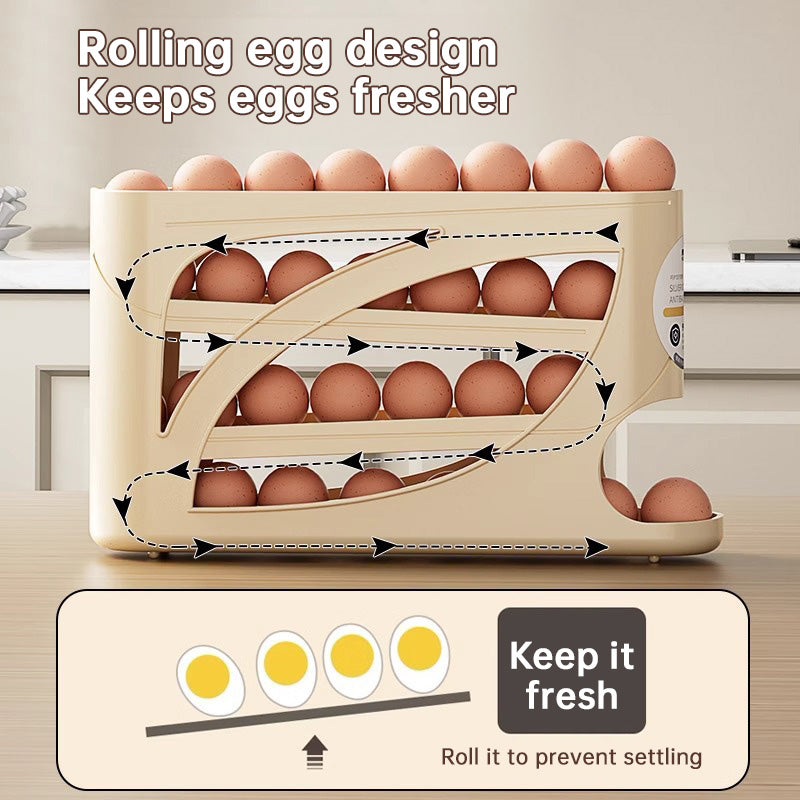 Slide-Roll Egg Box (Fridge Side Door Special Fresh-Keeping)