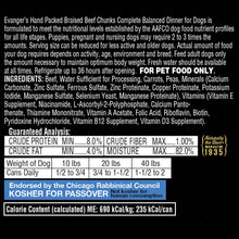 Evanger's All Life Stages Braised Beef with Gravy Wet Dog Food (12oz)