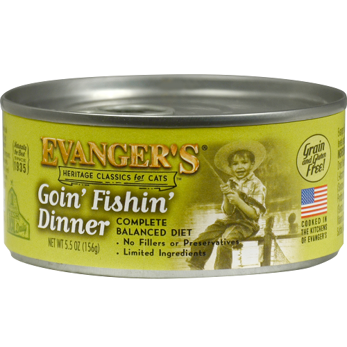 Evanger's All Life Stages Classic Goin' Fishin' Dinner Wet Cat Food (5.5oz)