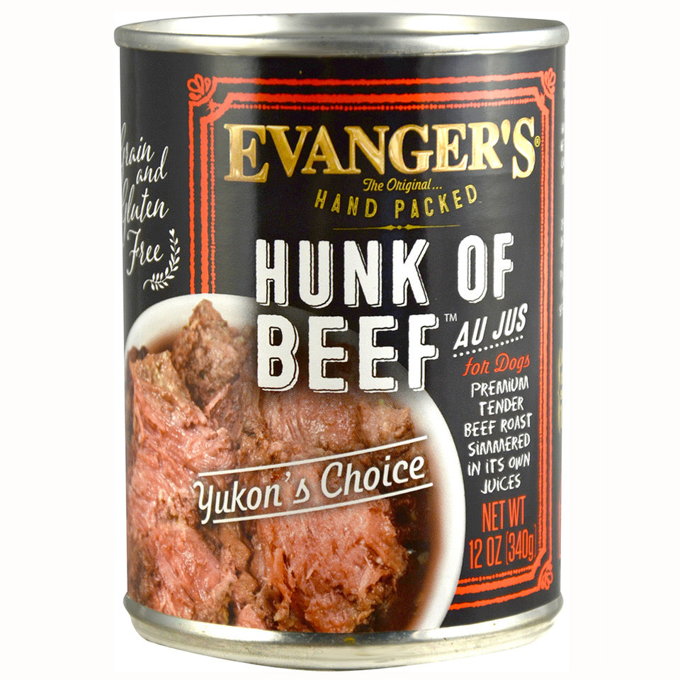 Evanger's All Life Stages Hunk of Beef Wet Dog Can (12oz)