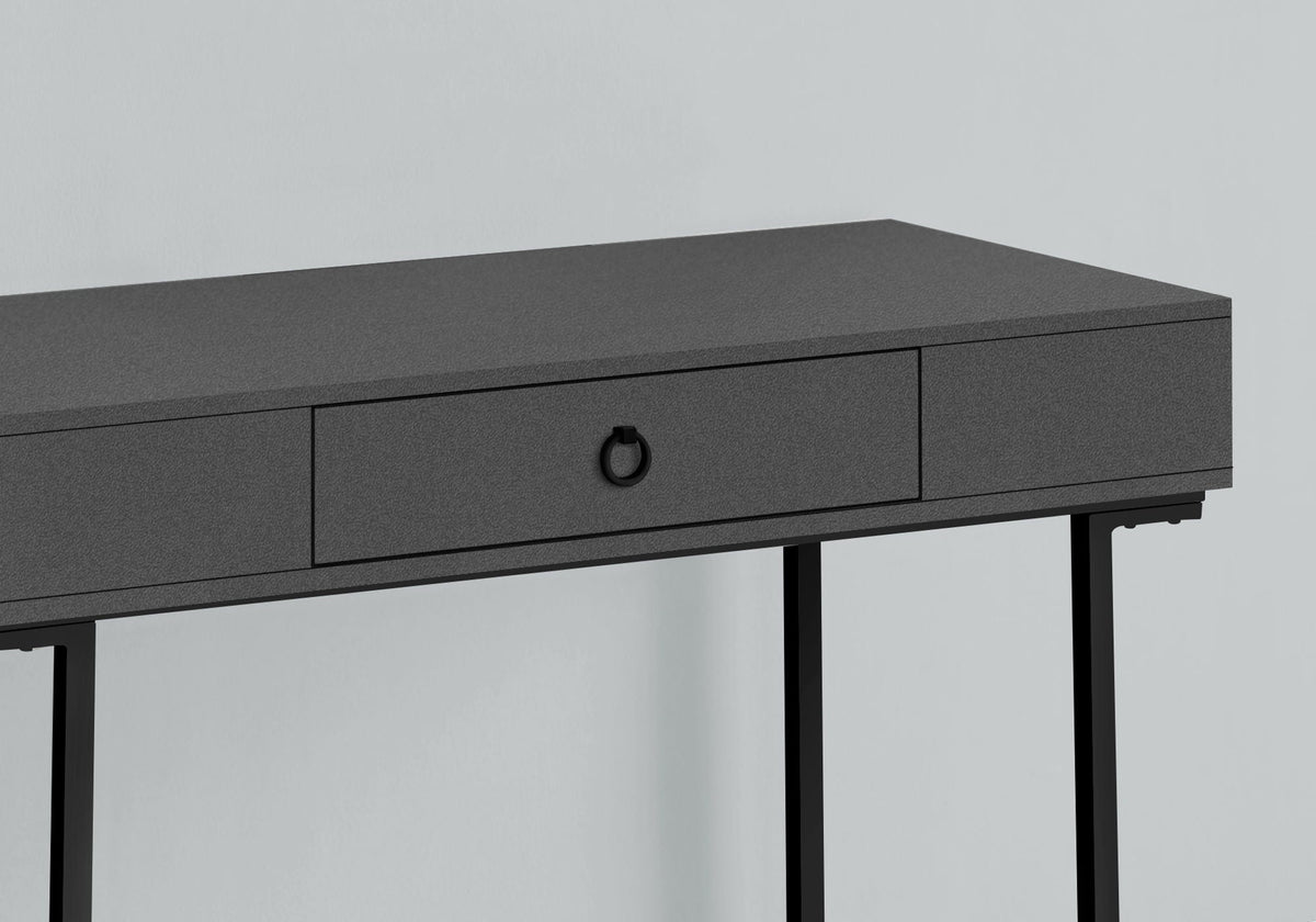 Glossy Computer Desk with Storage Drawer - Dark Gray or White