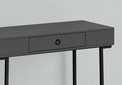 Glossy Computer Desk with Storage Drawer - Dark Gray or White