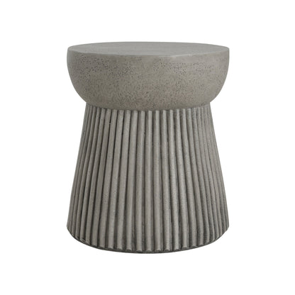 Outdoor Lightweight Concrete Side Table with Hourglass Design