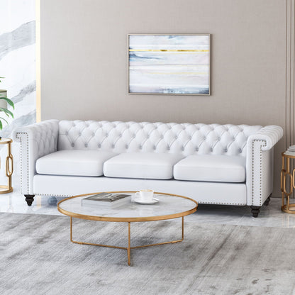 Chesterfield Style 3 Seater Sofa with Deep Button Tufting - Multiple Colors