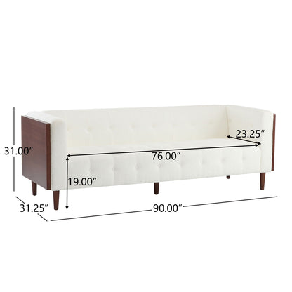 Contemporary 3 Seater Sofa with Tufted Design - Available in Multiple Colors