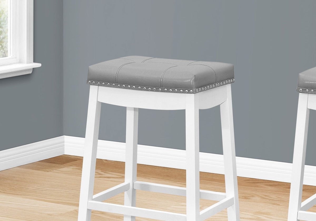Comfortable Bar Stool Set of 2 with Saddle Seat - Bar Height