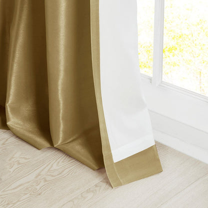 Twist Tab Lined Window Curtain Panel with DIY Twist Tabs - Bronze