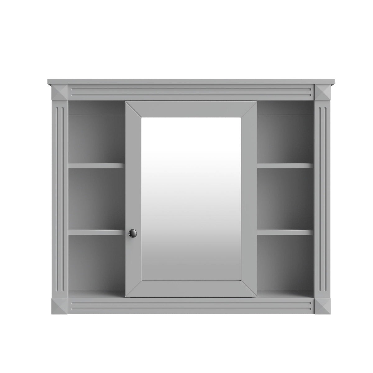 Wall Mounted Bathroom Storage Cabinet with Mirror - Blue, White, or Dark Gray