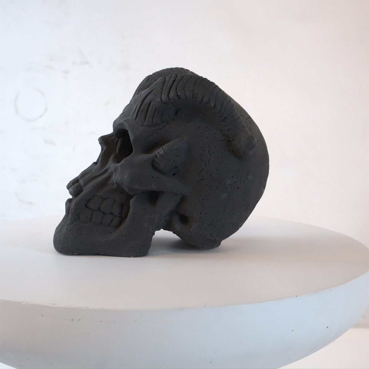 Hand-Forged Flame Skull for Fire Pits with Dramatic Flame Vents - Natural Finish