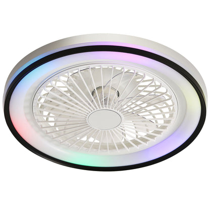 RGB Dimmable LED Bladeless Ceiling Fan with Remote Control