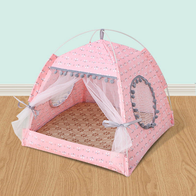 Comfy Calming Pet Tent Bed for Small Dogs and Cats
