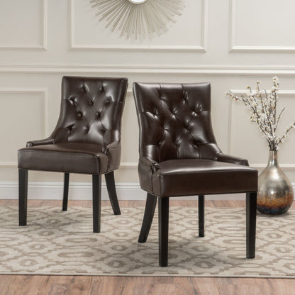 Contemporary Cheney Dining Chair Set with Tufted Design – Upholstered