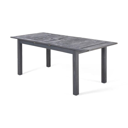 Outdoor Expandable Dining Table with Square Legs - Dark Gray or Light Brown