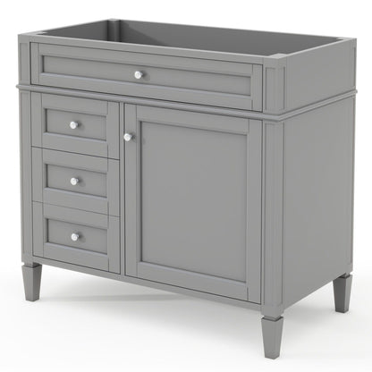 Bathroom Vanity with 2 Drawers and Tip-Out Storage - Multiple Colors