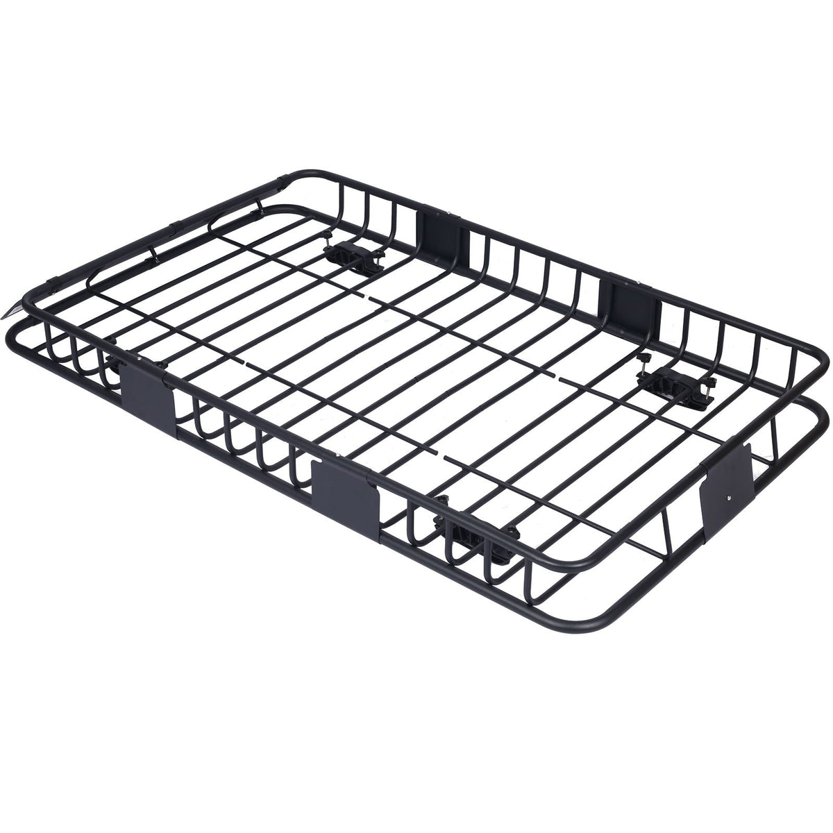 Rooftop Cargo Carrier Basket Steel Universal Fit - Black