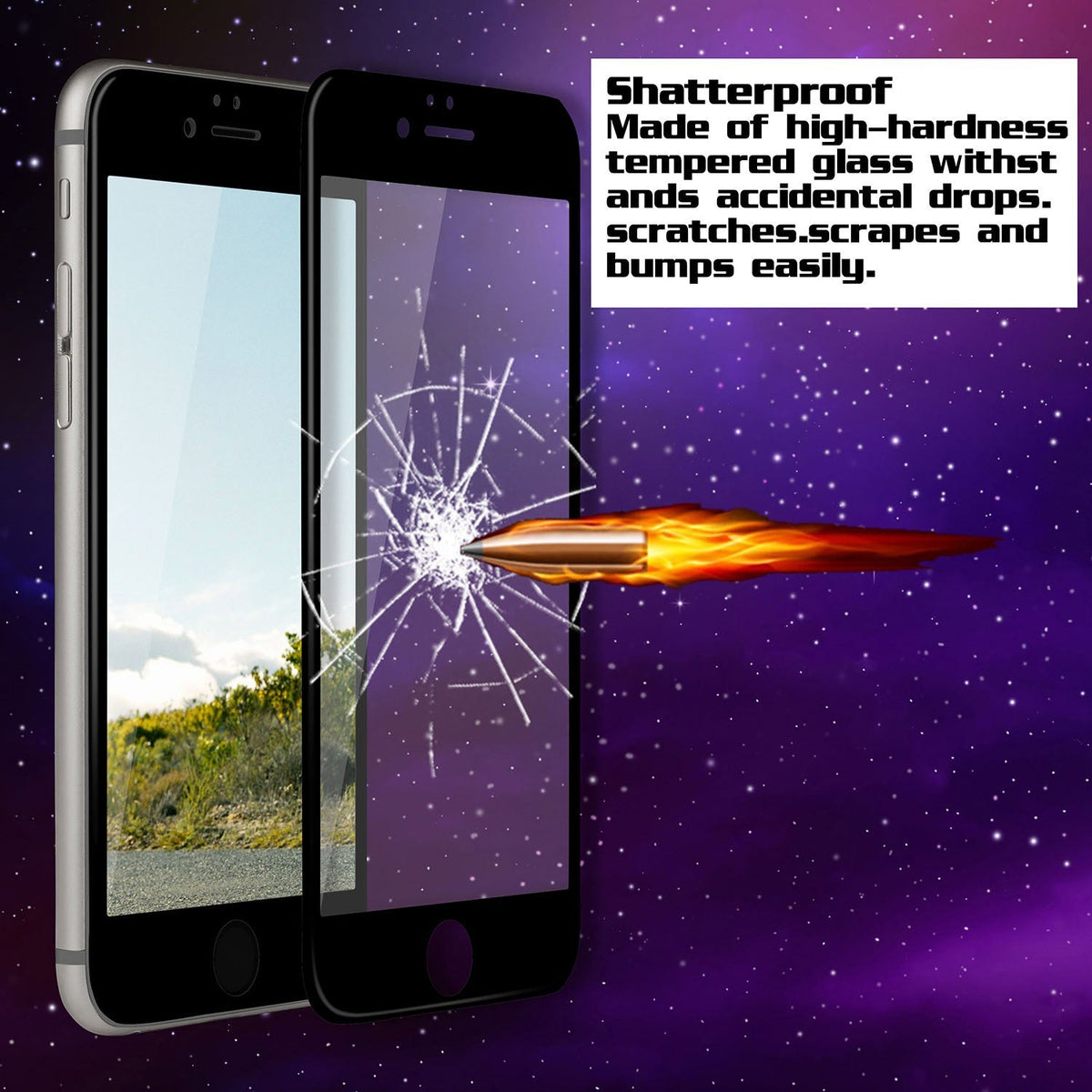 Screen Protector for iPhone 6 Plus 3D Edge Tempered Glass Phone Screen Saver HD Anti-Scratch Tempered Glass Film