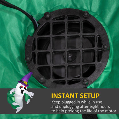 4ft Animated Inflatable Ghost with LED Illumination - Multicolor
