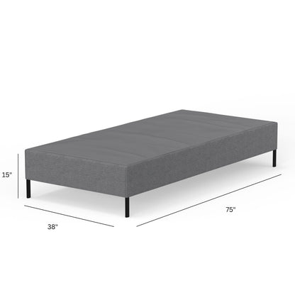 Knock Down Mattress Foundation with Tool-Free Assembly - Dark Gray
