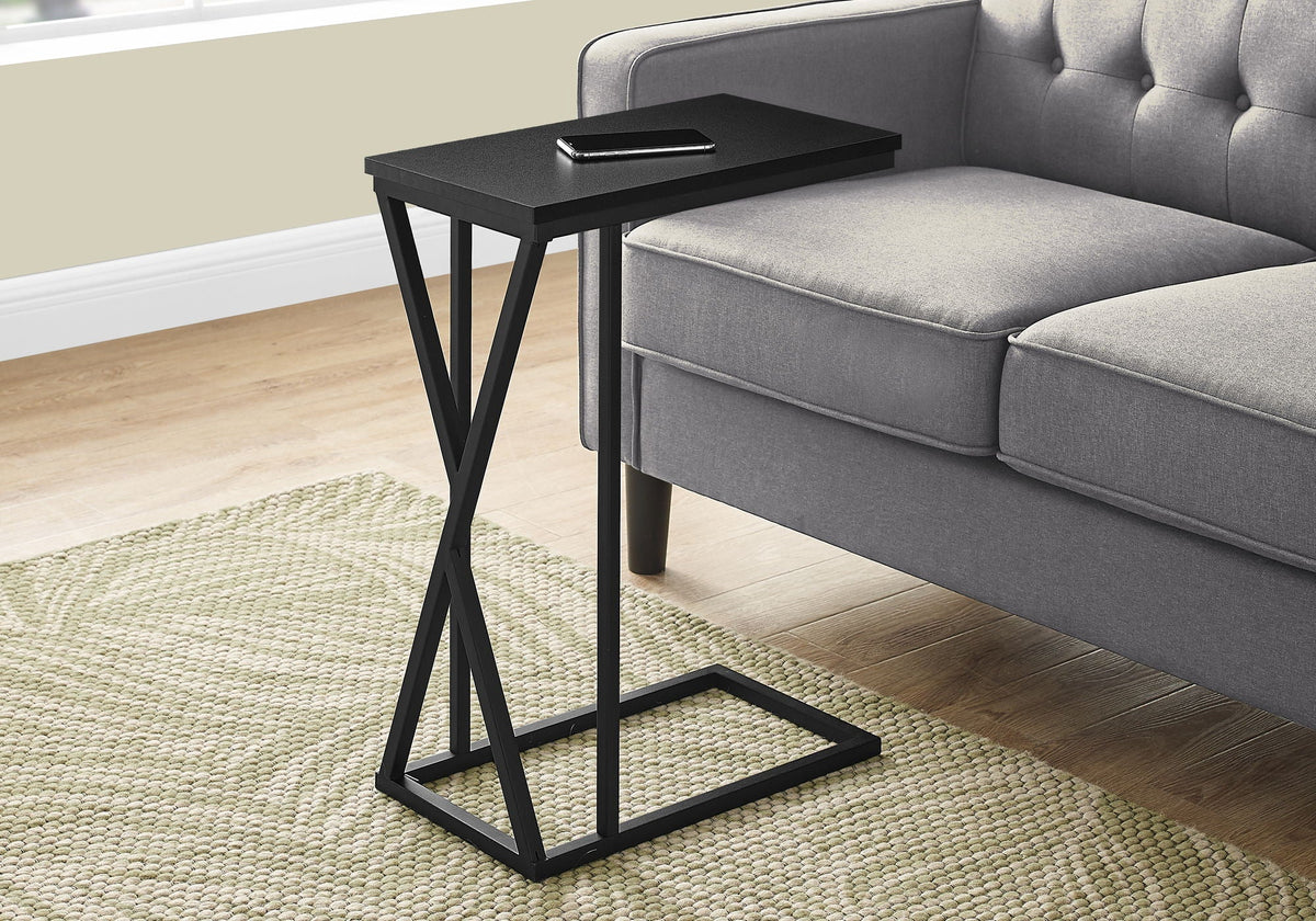 C-Shaped Accent Table with Sliding Base - Multiple Colors