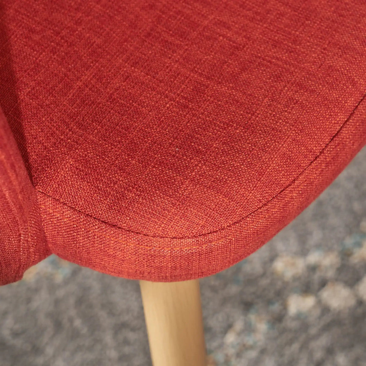 Elegant Dining Chair with Contoured Support - Orange, Dark Gray, Green