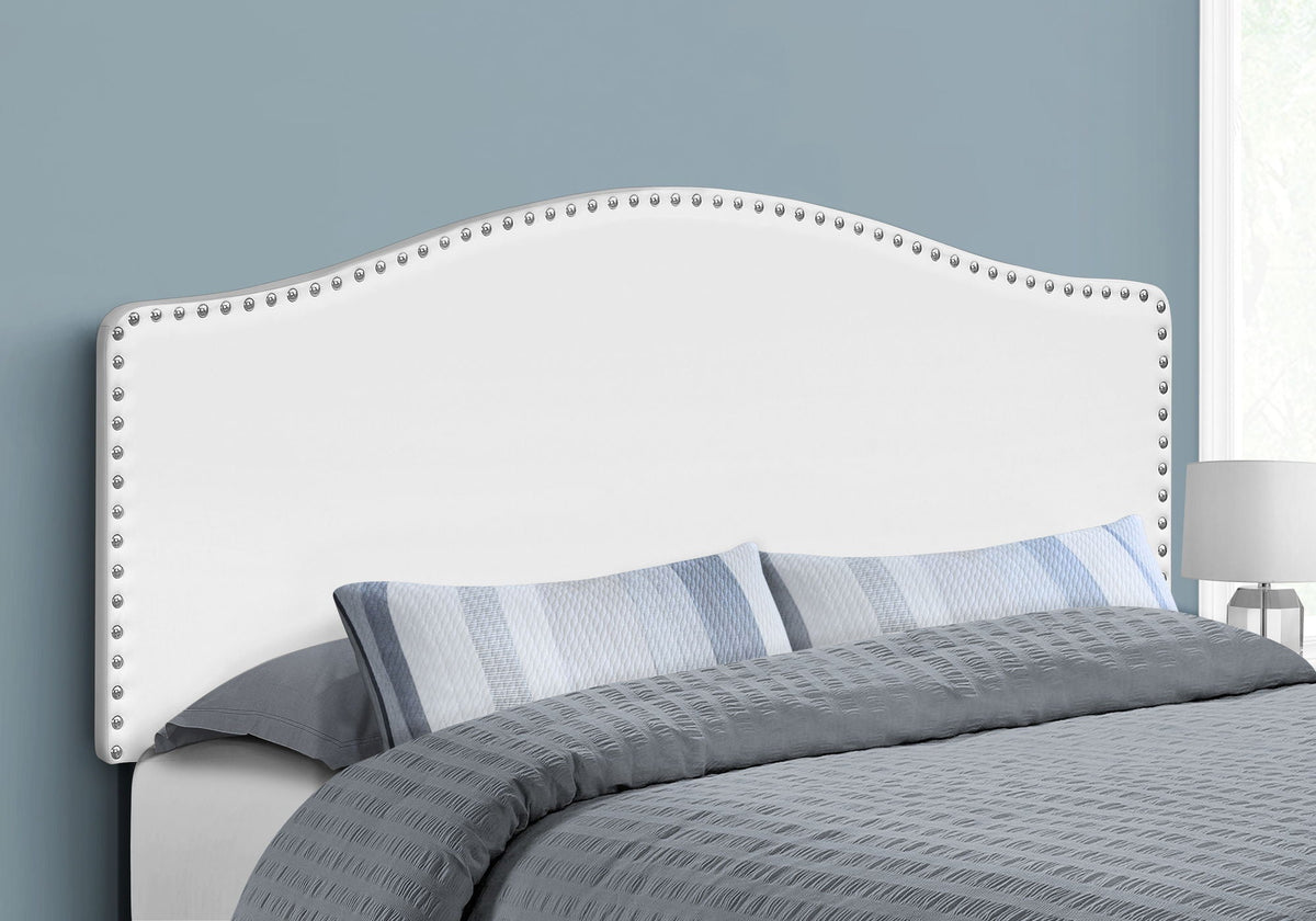Queen Size Upholstered Bed Headboard - White