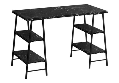 Industrial Computer Desk with Storage Shelves - Multiple Colors