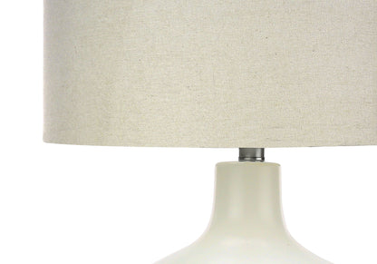 Contemporary Table Lamp with Ceramic Base - Cream
