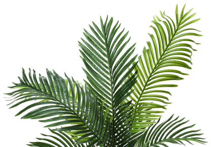 47" Tall Artificial Palm Tree with Real-Touch Leaves - Black Pot