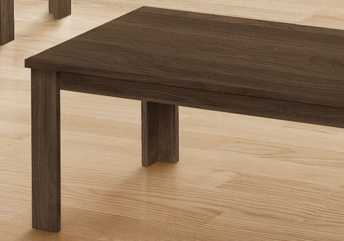 Transitional 3-Piece Table Set with Spacious Surface - Light Brown or Dark Brown