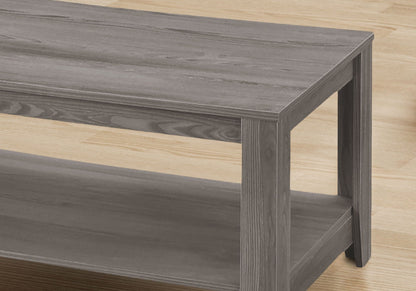 3-Piece Transitional Table Set with Storage Shelf - Dark Gray