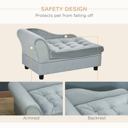 Luxury Small Dog Bed with Hidden Storage - PawHut