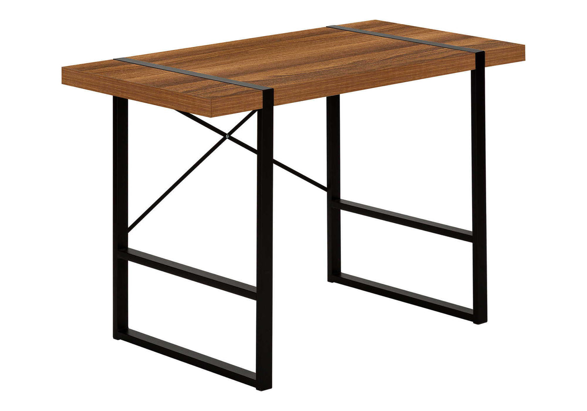 Industrial Computer Desk with Concrete-Look Tabletop - Multiple Colors