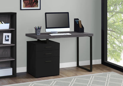 Reversible Computer Desk with Storage Drawers - Multiple Colors