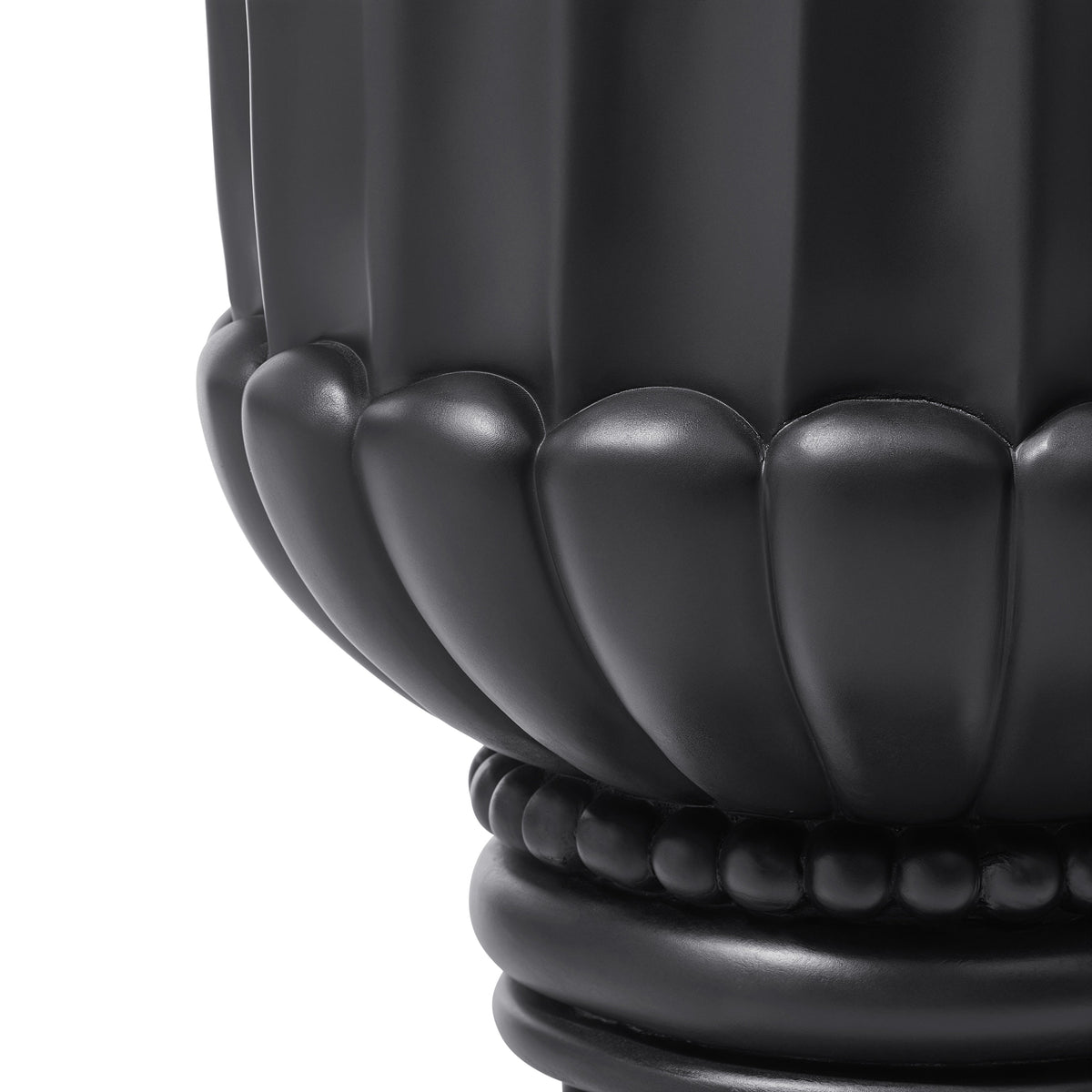 Large-Capacity European Pedestal Urn Outdoor Garden Planter - Black