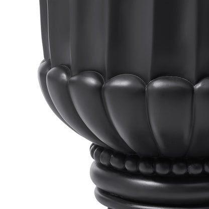 Large-Capacity European Pedestal Urn Outdoor Garden Planter - Black