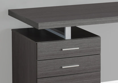 Computer Desk with Reversible Storage Drawers - Gray or Dark Gray