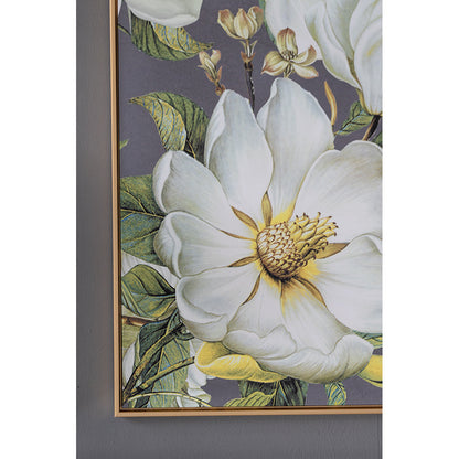 Botanical Wall Art Prints with Gold Microfiber Frame - Gold