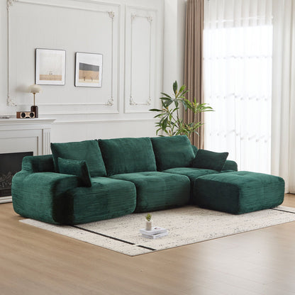 Large Fabric Sectional Sofa with Memory Foam Padding - Multiple Colors